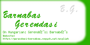 barnabas gerendasi business card